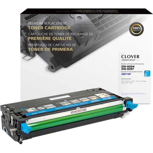 Clover Remanufactured Toner Cartridge Replacement For Dell 3110/3115 | Cyan | High Yield 300/500
