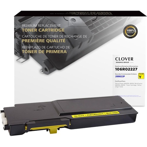 Clover Remanufactured Toner Cartridge Replacement For Xerox 106R02227 | Yellow | High Yield 300/500