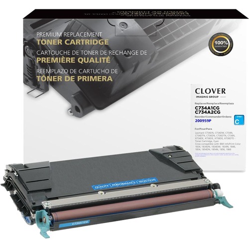 Clover Technologies Remanufactured Toner Cartridge   Alternative For Lexmark   Cyan 300/500