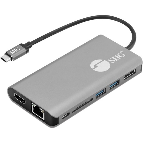 SIIG USB C MST Video With Hub, LAN And PD 3.0 Docking   7 In 1 MST Docking Station With 100W PD   MacOS For DP Or HDMI Video 300/500