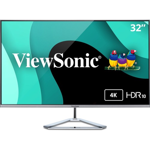ViewSonic VX3276 4K MHD 32 Inch 4K UHD Monitor With Ultra Thin Bezels, HDR10 HDMI And DisplayPort For Home And Office 300/500