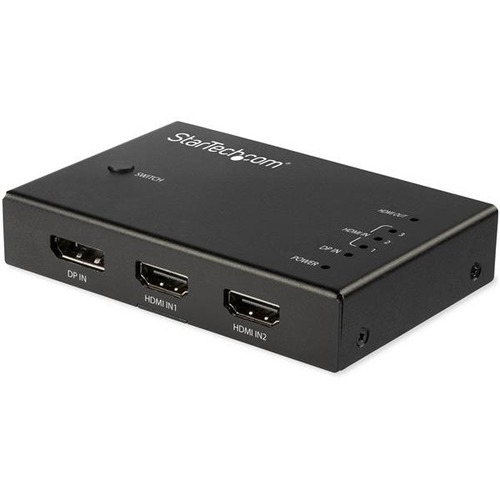 StarTech.com 4 Port HDMI Video Switch   3x HDMI & 1x DisplayPort   4K 60Hz   Multi Port HDMI Switch Box W/ Automatic Switcher (VS421HDDP) 300/500