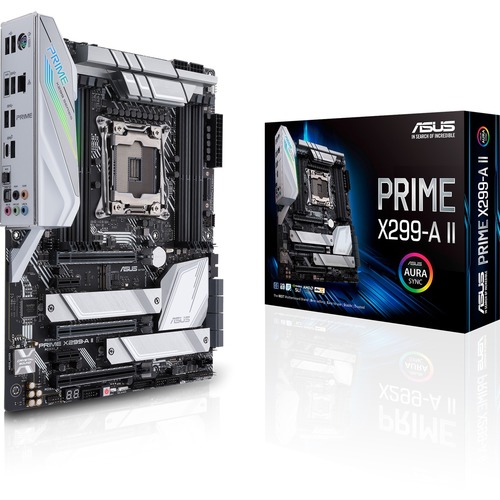 Asus Prime X299 A II Desktop Motherboard   Intel X299 Chipset   Socket R4 LGA 2066   Intel Optane Memory Ready   ATX 300/500