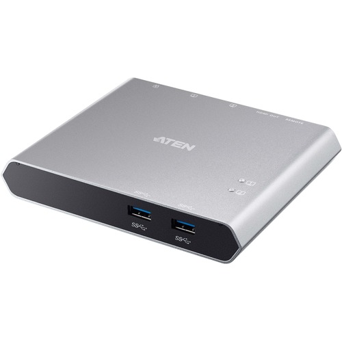 Aten 2 Port USB C Gen 1 Dock KVM Switch With Power Pass Through 300/500