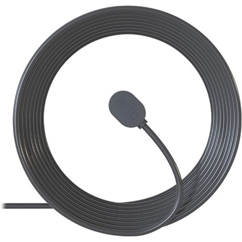 Arlo Ultra & Pro 3 25 Ft. Outdoor Magnetic Charging Cable   Black 300/500