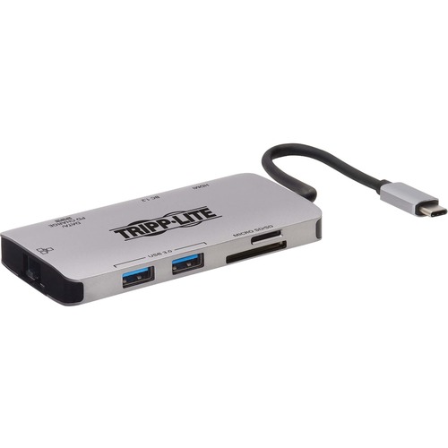 Tripp Lite By Eaton USB C Dock   4K HDMI, USB 3.x (5Gbps), USB A/C Hub Ports, GbE, Memory Card, 100W PD Charging 300/500