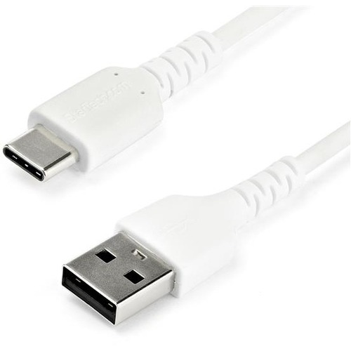 StarTech.com 2m USB A To USB C Charging Cable   Durable Fast Charge & Sync USB 2.0 To USB Type C Data Cord   Aramid Fiber M/M 3A White 300/500