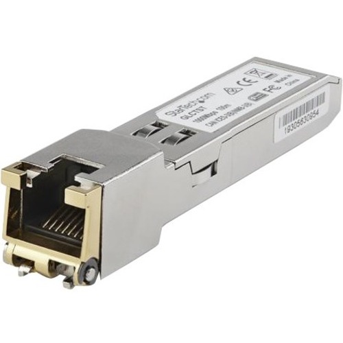 StarTech.com Juniper SFP 1GE FE E T Compatible SFP Module   1000BASE T   1GE Gigabit Ethernet SFP To RJ45 Cat6/Cat5e Transceiver   100m 300/500