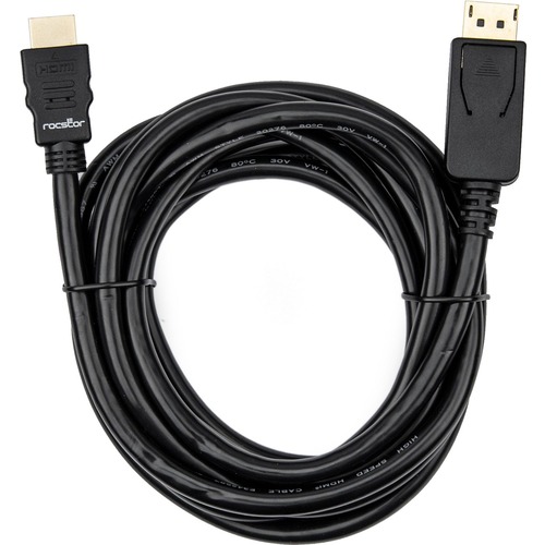 Rocstor Premium DisplayPort&reg; To HDMI Converter Cable M/M  10 Ft (3m)   4K 300/500