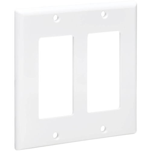 Tripp Lite By Eaton Double Gang Faceplate, Decora Style   Vertical, White 300/500