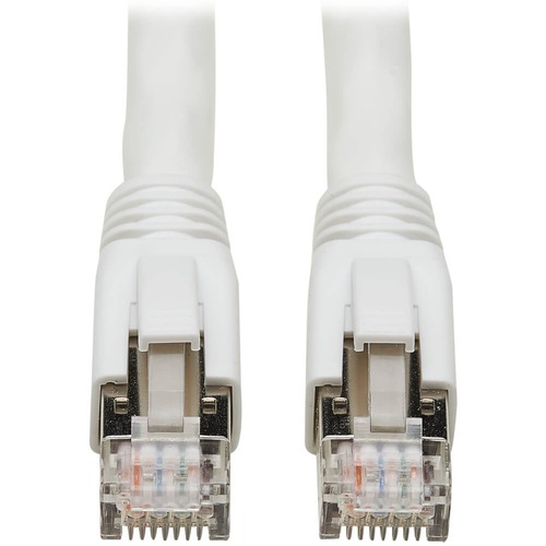 Eaton Tripp Lite Series Cat8 25G/40G Certified Snagless Shielded S/FTP Ethernet Cable (RJ45 M/M), PoE, White, 25 Ft. (7.62 M) 300/500