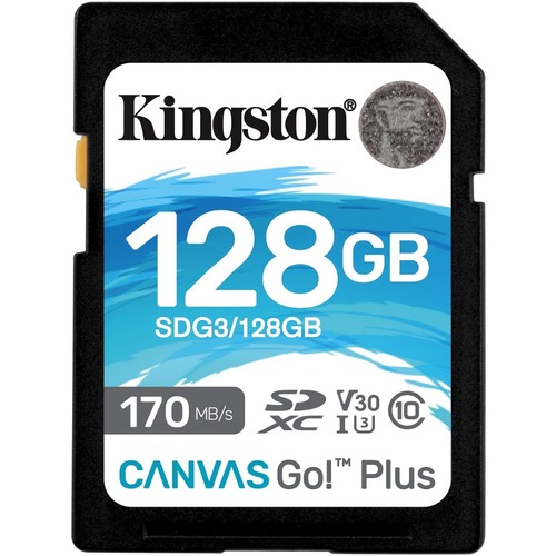 Kingston Canvas Go! Plus SDG3 128 GB Class 10/UHS I (U3) SDXC 300/500