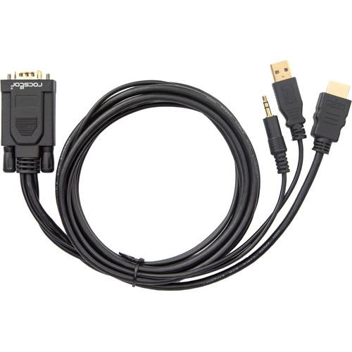 Rocstor Premium 6ft VGA To HDMI Converter Cable With Power And Audio Support M/M 300/500