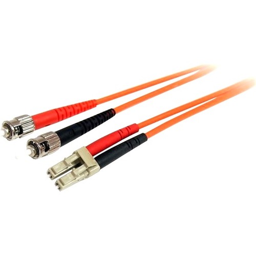 StarTech.com 5m Fiber Optic Cable   Multimode Duplex 62.5/125   LSZH   LC/ST   OM1   LC To ST Fiber Patch Cable 300/500