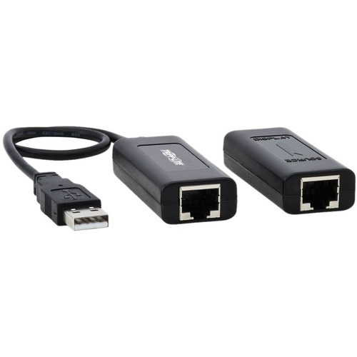 Tripp Lite By Eaton 1 Port USB Over Cat5/Cat6 Extender Kit With Power Over Cable   USB 2.0, Up To 164.04 Ft. (50M), Black 300/500