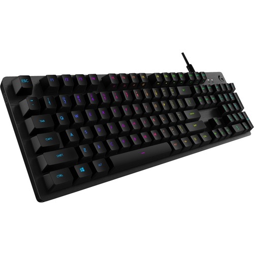 Logitech G512 RGB Mechanical Gaming Keyboard, GX Blue, USB Passthrough 300/500