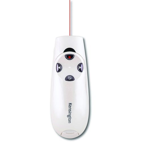 Kensington Presenter Expert Wireless With Red Laser Pearl White   Wireless Connectivity   2.40 GHz Operating Frequency   USB Interface   6 Button(s)   MacOS & Windows OS Supported 300/500