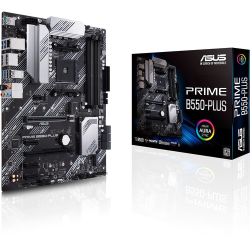Asus Prime B550 PLUS Desktop Motherboard   AMD B550 Chipset   Socket AM4   ATX 300/500