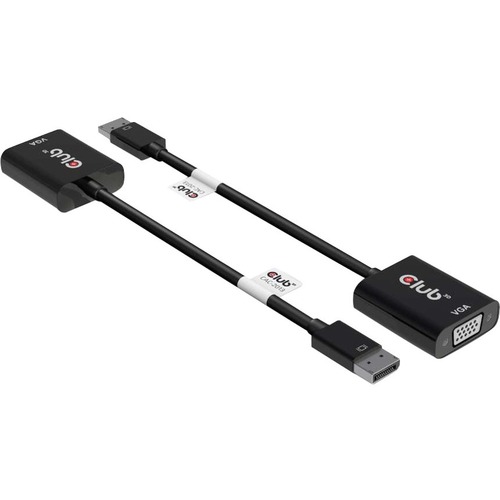 Club 3D DisplayPort To VGA Black Active Adapter M/F 300/500
