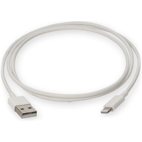 AddOn 1m USB 2.0 (A) Male To Lightning Male White Cable 300/500