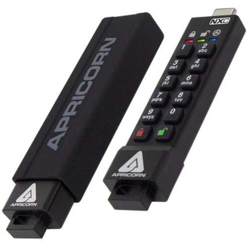 Apricorn Aegis Secure Key 3NXC 128GB USB 3.2 (Gen 1) Type C Flash Drive 300/500