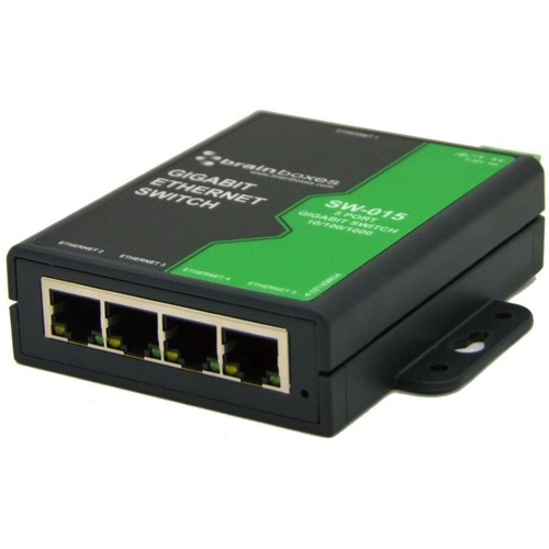 Brainboxes Compact 5 Port Gigabit Ethernet Switch DIN Rail Mountable 300/500