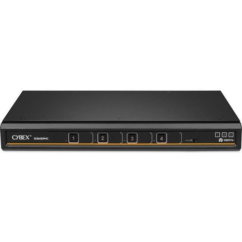 Vertiv Cybex SC800 Secure KVM | Single | 4 Port Universal DisplayPort | USB C | NIAP Version 4.0 Certified (SC840DPHC 400) 300/500