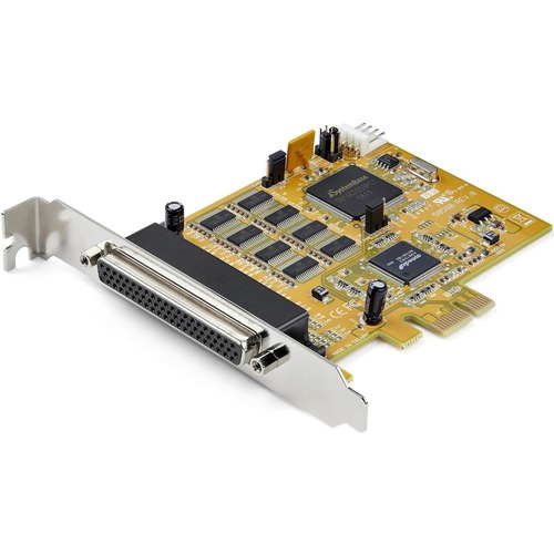 StarTech.com 8 Port PCI Express RS232 Serial Adapter Card   PCIe To Serial DB9 RS232 Controller Card   16C1050 UART   15kV ESD   Win/Linux 300/500