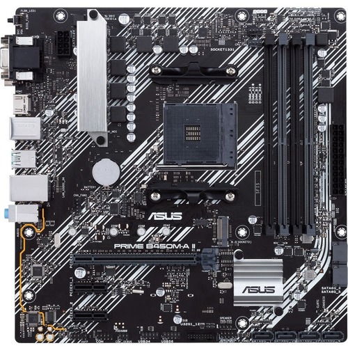 Asus Prime B450M A II Desktop Motherboard   AMD B450 Chipset   Socket AM4   Micro ATX 300/500