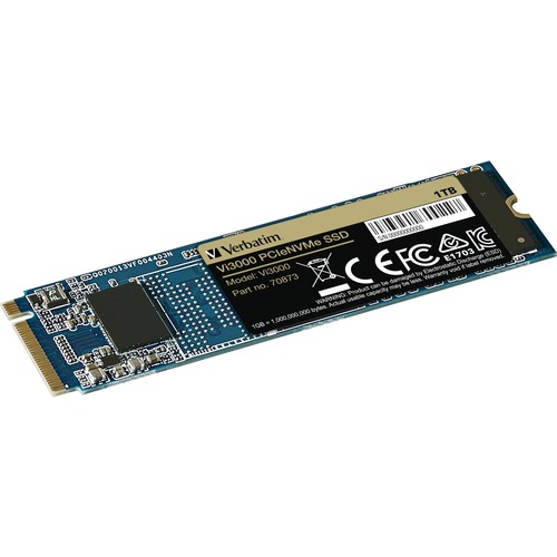 Verbatim Vi3000 1 TB Solid State Drive   M.2 2280 Internal   PCI Express NVMe (PCI Express NVMe 3.0 X4) 300/500