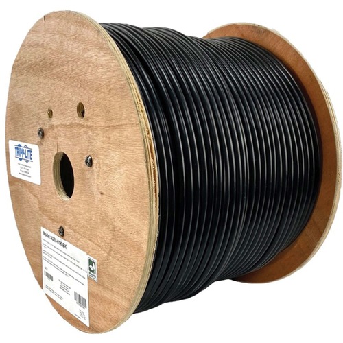 Eaton Tripp Lite Series Cat6/Cat6e 600 MHz Solid Core Direct Burial Outdoor Rated UTP Bulk Ethernet Cable   Black, 1,000 Ft. (304.8 M) 300/500