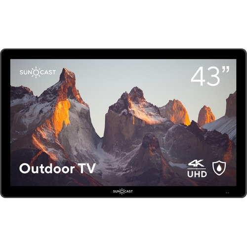 DuraPro 43" Outdoor Partial Shade 4K UHD LED TV   4K 3840 X 126  UHD Resolution   Includes Waterproof Remote   With Compatible Wall Mount   LED Backlight   8ms Response Time 300/500