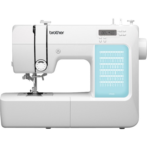 Brother CP60X Computerized Sewing Machine, 60 Built In Stitches, LCD Display, 7 Included Feet, White 300/500