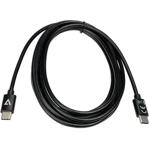 V7 USB C Male To USB C Male Cable USB 2.0 480 Mbps 3A 2m/6.6ft Black 300/500