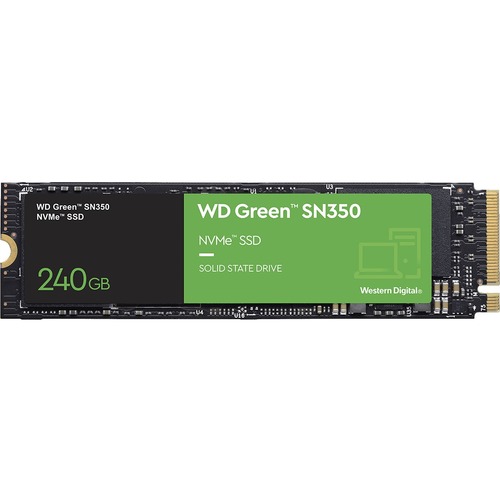 Western Digital Green SN350 WDS240G2G0C 240 GB Solid State Drive   M.2 2280 Internal   PCI Express NVMe (PCI Express NVMe 3.0 X4) 300/500