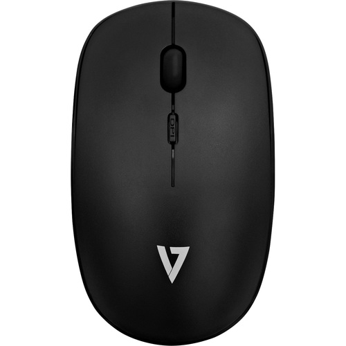 V7 Low Profile Wireless Optical Mouse   Black 300/500