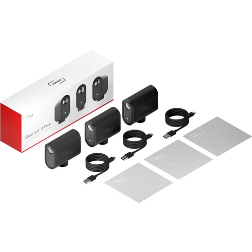 Logitech For Creators Mevo Start 3 Pack Wireless Live Streaming Cameras, For Multi Camera HD Video,App Control And Stream Via Smartphone Or Wi Fi 300/500