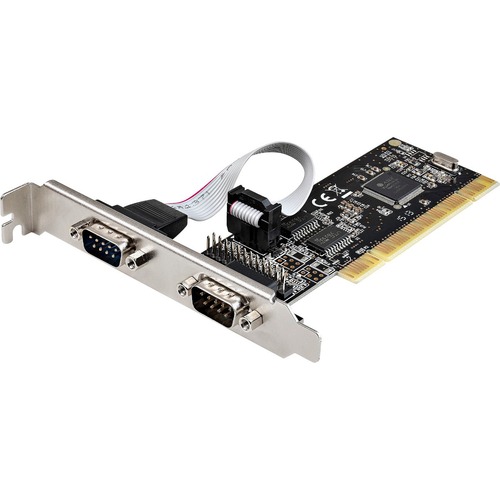 StarTech.com PCI Serial Parallel Combo Card With Dual Serial RS232 Ports (DB9) & 1x Parallel Port (DB25), PCI Adapter Expansion Card 300/500