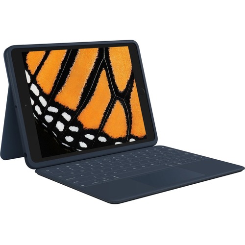 Logitech Rugged Combo 3 Rugged Keyboard/Cover Case Apple IPad (8th Generation), IPad (7th Generation) Tablet   Blue 300/500