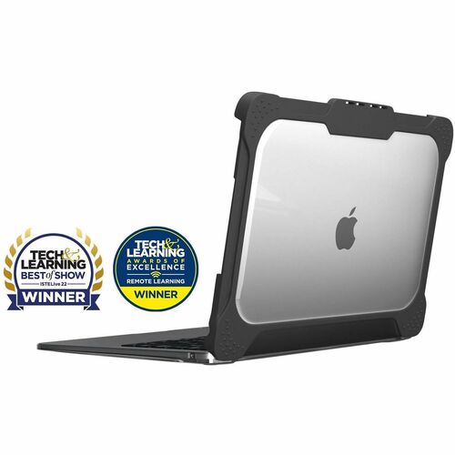Extreme Shell L For MacBook Air 13.3" (2018 2021 W/Touch ID   Intel/M1 Chips) (Black/Clear) 300/500