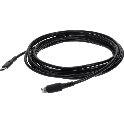 AddOn 2.0m (6.6ft) USB 3.1 Type (C) Male To Lightning Male Sync And Charge Black Cable 300/500