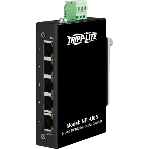 Tripp Lite By Eaton 5 Port Unmanaged Industrial Ethernet Switch 10/100 Mbps Ruggedized  40?&deg; To 75?&deg;C DIN/Wall Mount   TAA Compliant 300/500