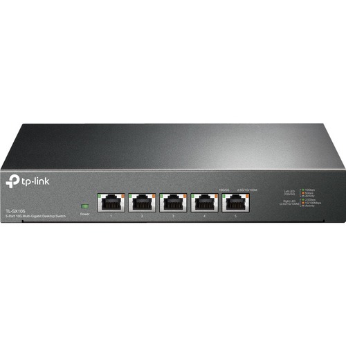 TP Link TL SX105   5 Port 10G/Multi Gig Unmanaged Ethernet Switch 300/500
