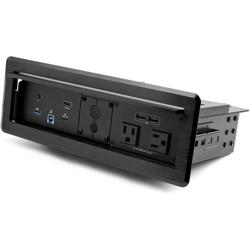StarTech.com Conference Room Docking Station W/ Power; Table Connectivity A/V Box, Universal Laptop Dock, 60W PD, AC Outlets, USB Charging 300/500