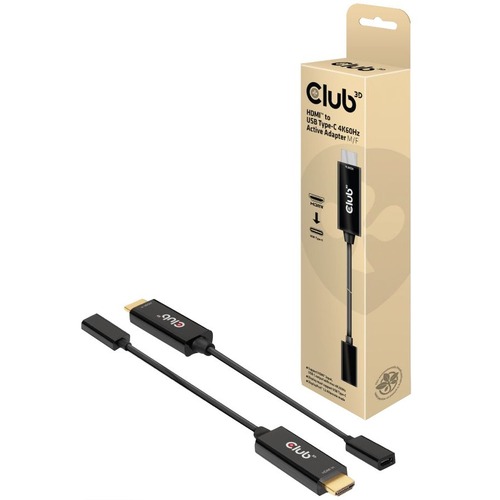 Club 3D HDMI To USB Type C 4K60Hz Active Adapter M/F 300/500