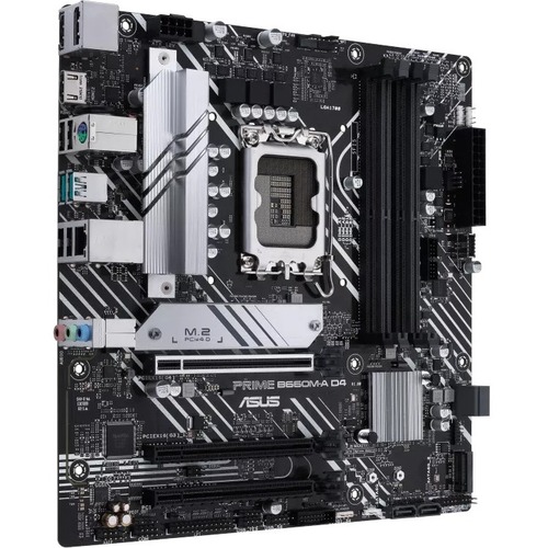 Asus Prime B660M A D4 Desktop Motherboard   Intel B660 Chipset   Socket LGA 1700   Intel Optane Memory Ready   Micro ATX 300/500