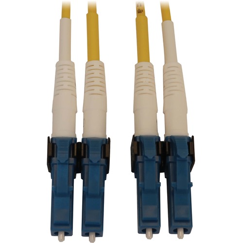 Eaton Tripp Lite Series 400G Duplex Singlemode 9/125 OS2 Switchable Fiber Optic Cable (LC/UPC M/M), LSZH, Yellow, 2 M (6.6 Ft.) 300/500