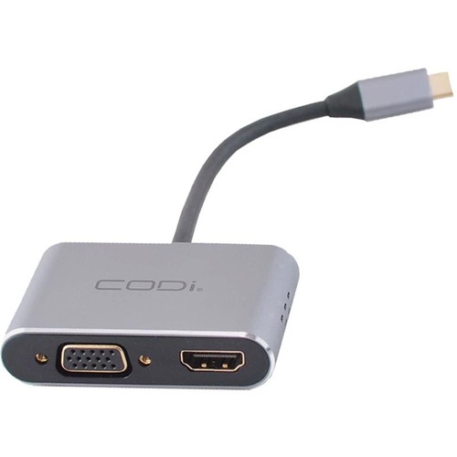 CODi 4 In 1 USB C Display Adapter (HDMI, VGA, USB C PD, USB A 3.0) 300/500