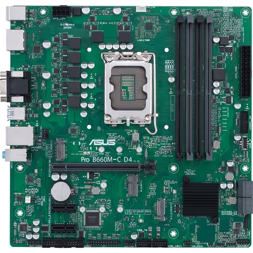 Asus B660M C D4 CSM Desktop Motherboard   Intel B660 Chipset   Socket LGA 1700   Intel Optane Memory Ready   Micro ATX 300/500