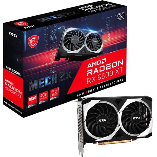 MSI AMD Radeon RX 6500 XT Graphic Card   4 GB GDDR6 300/500